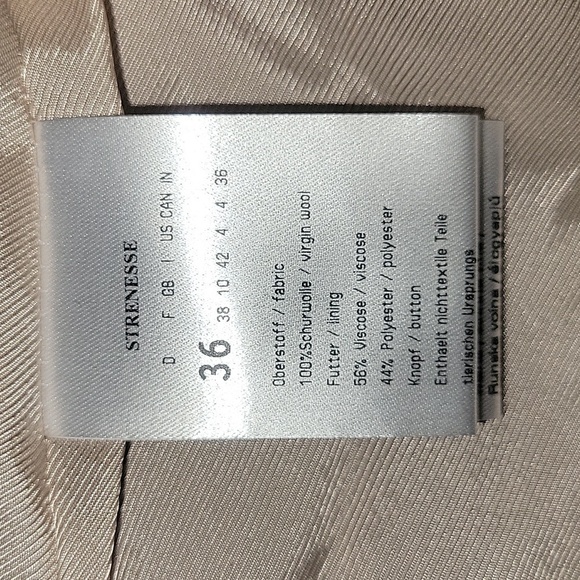 Strenesse Virgin Wool Organic NWT Academia Professional Luxury Blazer -Womens - Picture 11 of 12